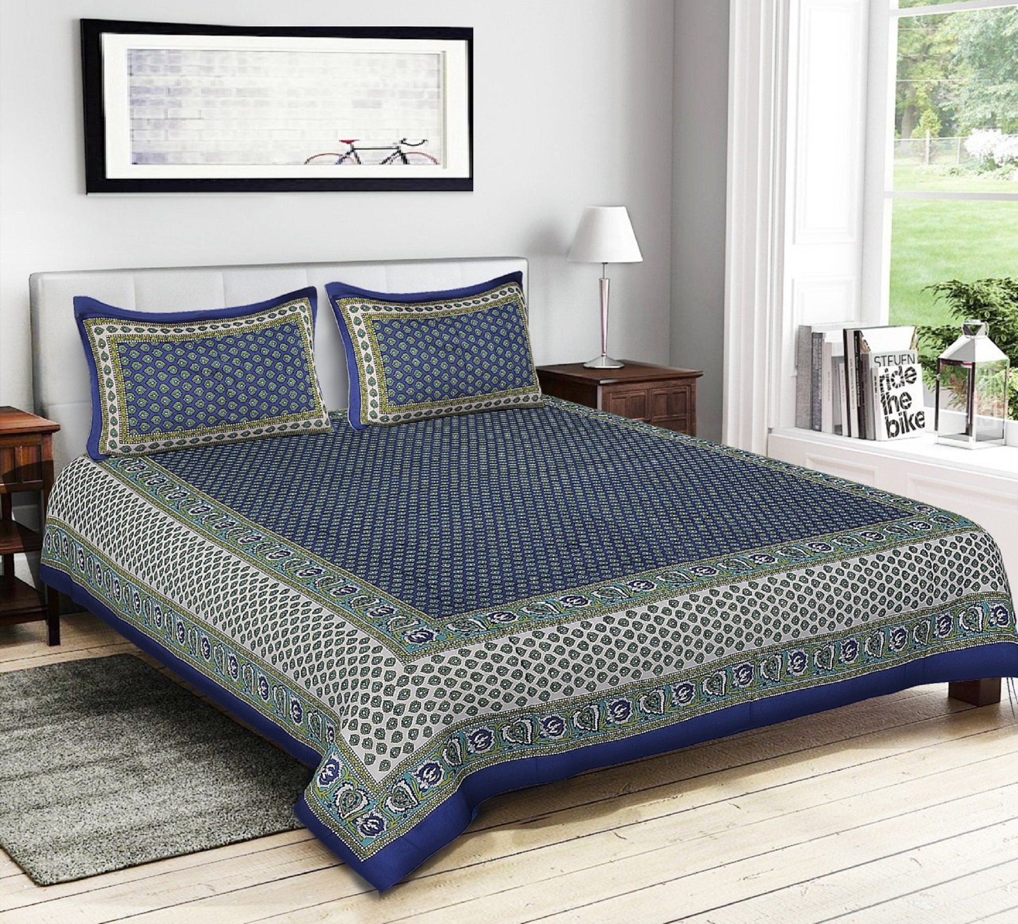 King Size Bedsheet Indian Bedding Set 