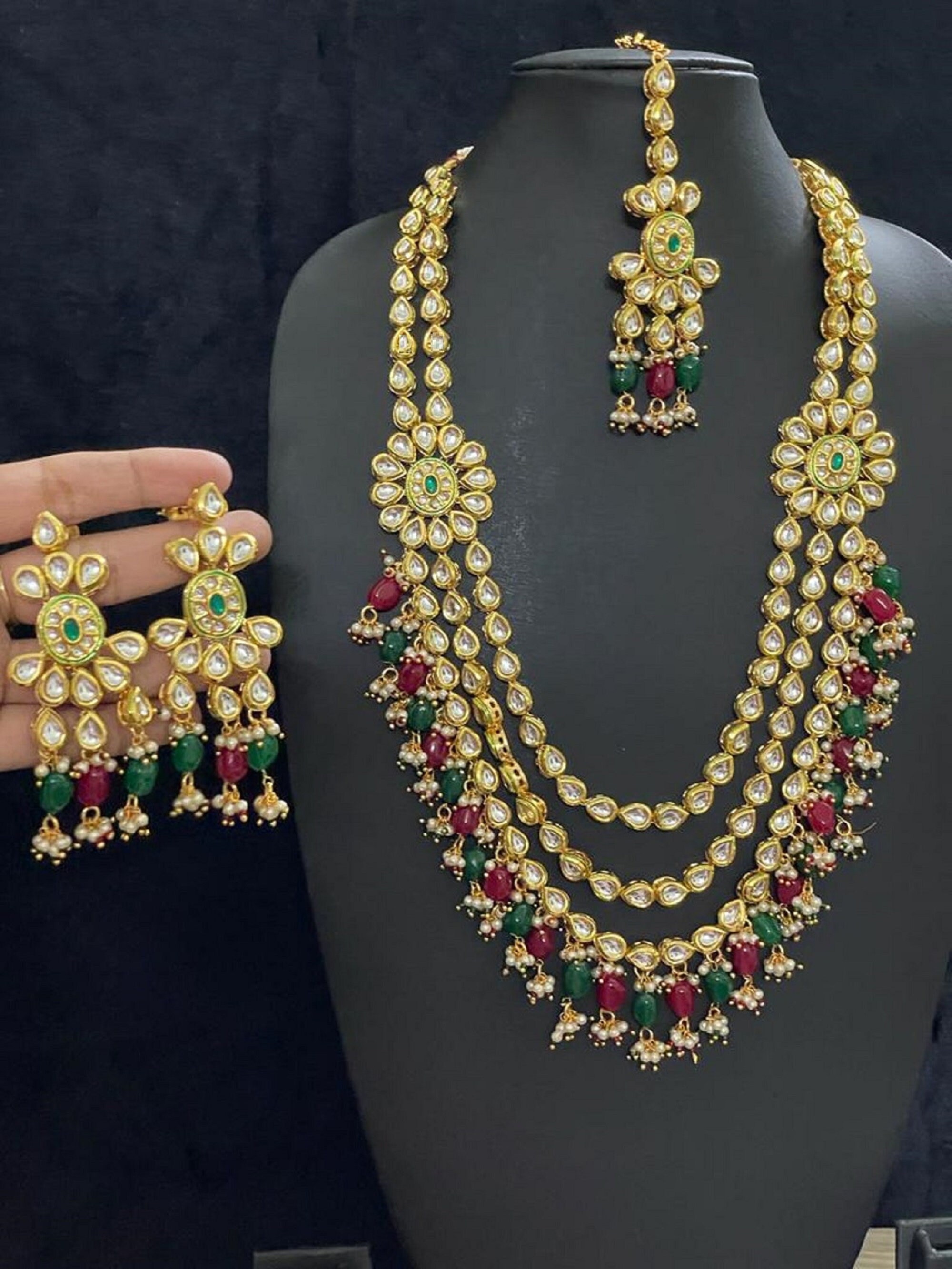 Layer Kundan Necklace /bollywood Style 