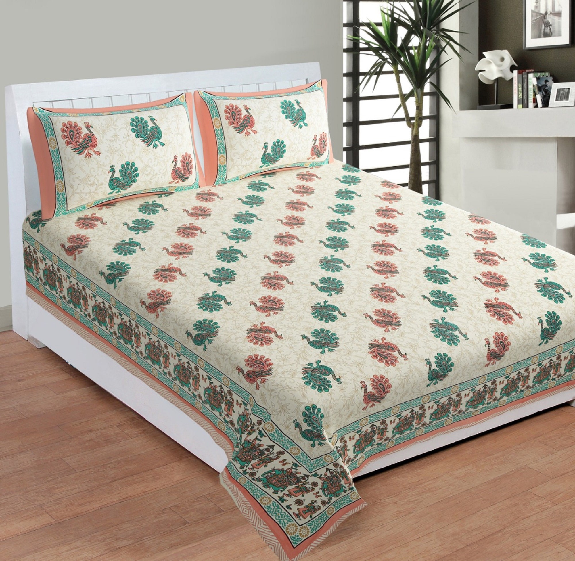 Super King Size Bedsheet Bedsheet Indian Bedsheet Bedding Set Etsy