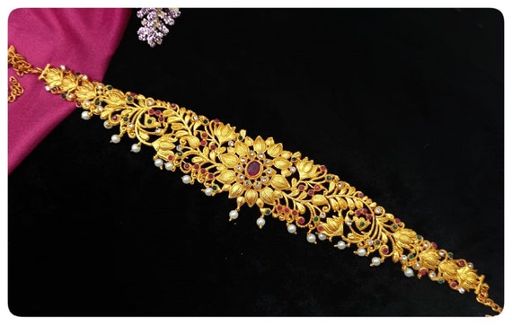 Indian Chain Bridal Jewelry Kamar Bandh Traditional Gold Tone Hip Waist Belt 