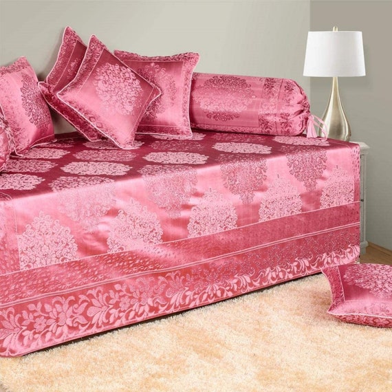 100% Cotton Single Bed Sheet Set Bedding Set Of 8 Home Decor Diwan Diwali Gift 