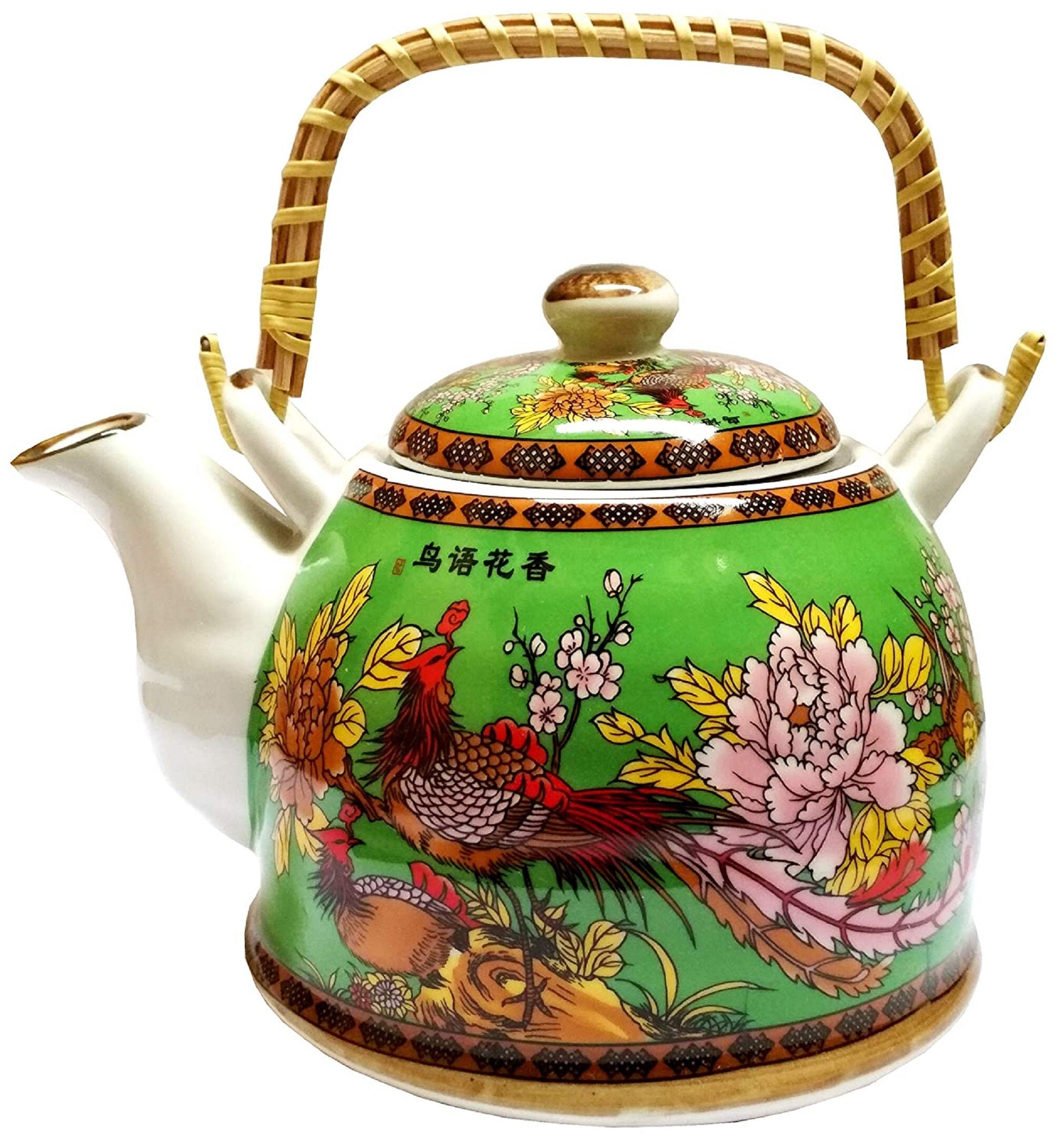 Indian HandPainted Kettle Ceramic Kettle Merry Forest 850ml Etsy