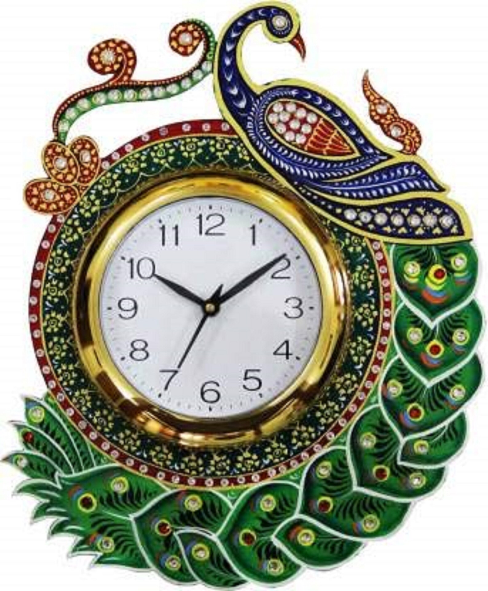 Handmade Wooden Wall Clock Peacock Shape Wall Clock Home Décor Etsy