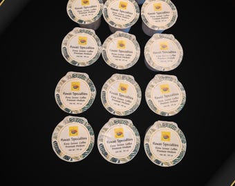 100% Kona Coffee Pods - Medium Roast - Hawaiian Single Serve Pods (12 Pack)