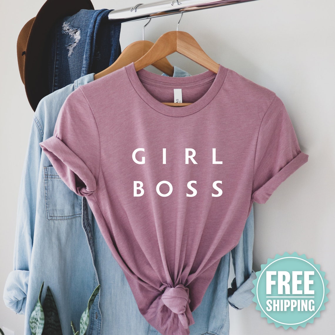 GIRL BOSS tee shirt for business owner l Female entrepreneur Etsy