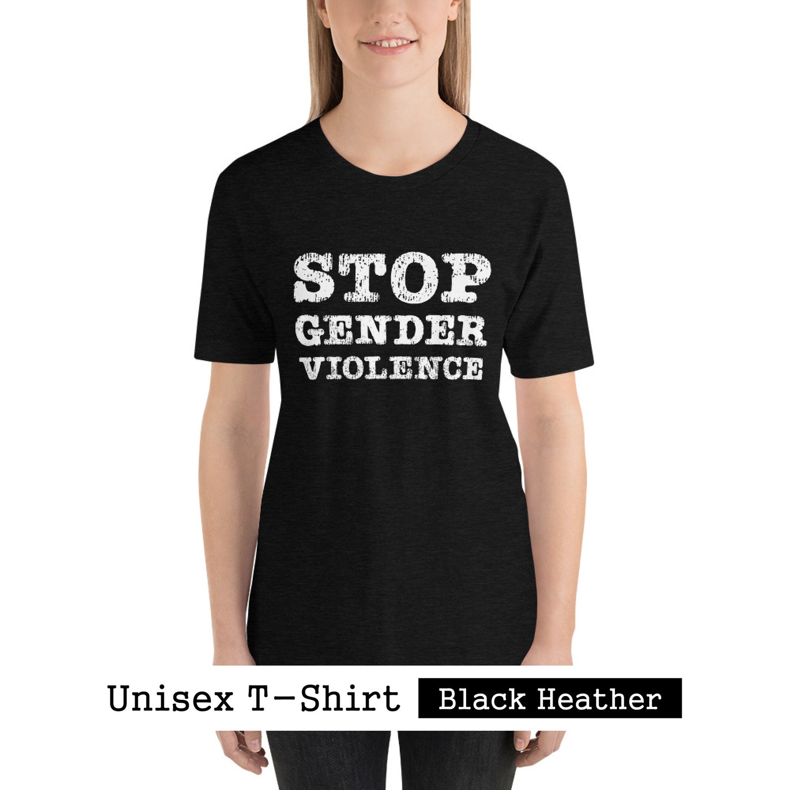 Stop gender violence shirt tee for equality l No more gender | Etsy