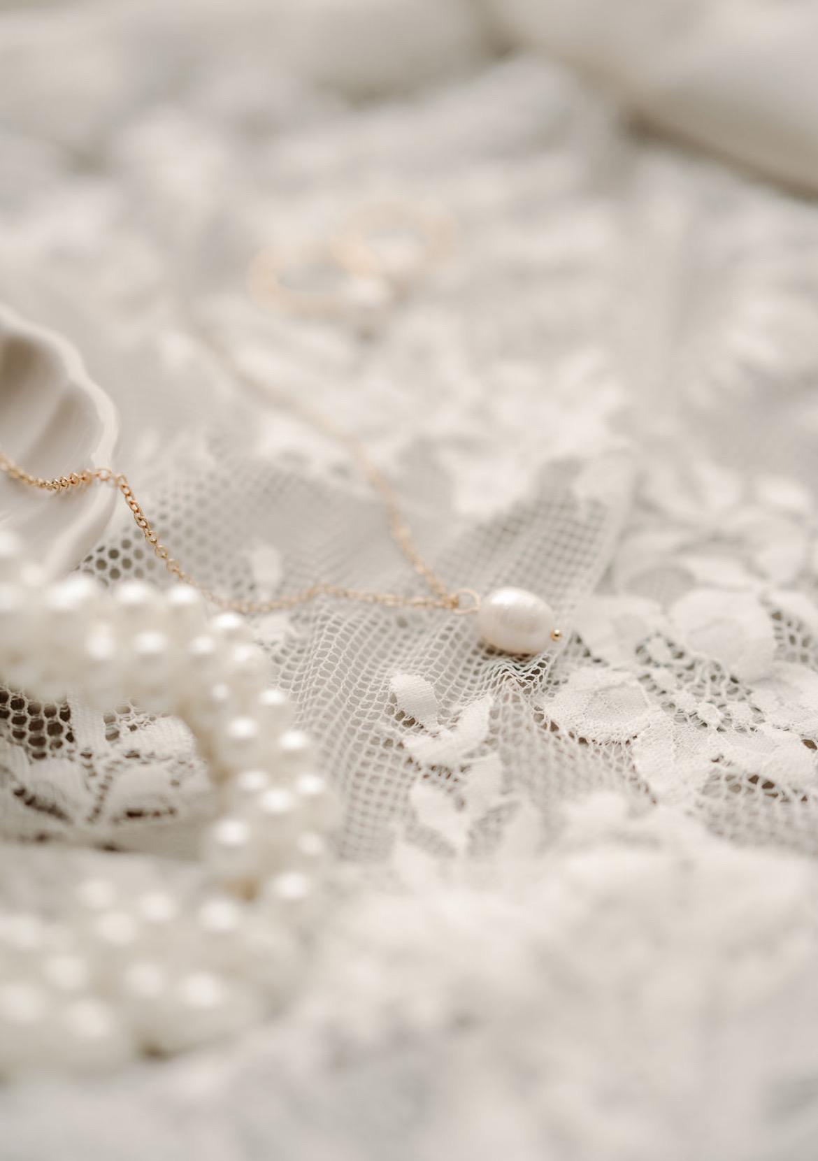 Set di gioielli da sposa con perle d'acqua dolce autentiche / per matrimoni / orecchini di perle, collana di perle / regalo per compleanni, Natale - Italia
