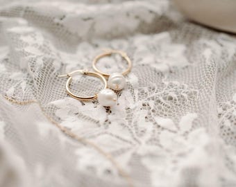 AILUOR Set Gioielli Perle Finta Acqua Dolce – Collana 18'' E Orecchini Con Zirconi, Per Sposa E Regali - 2