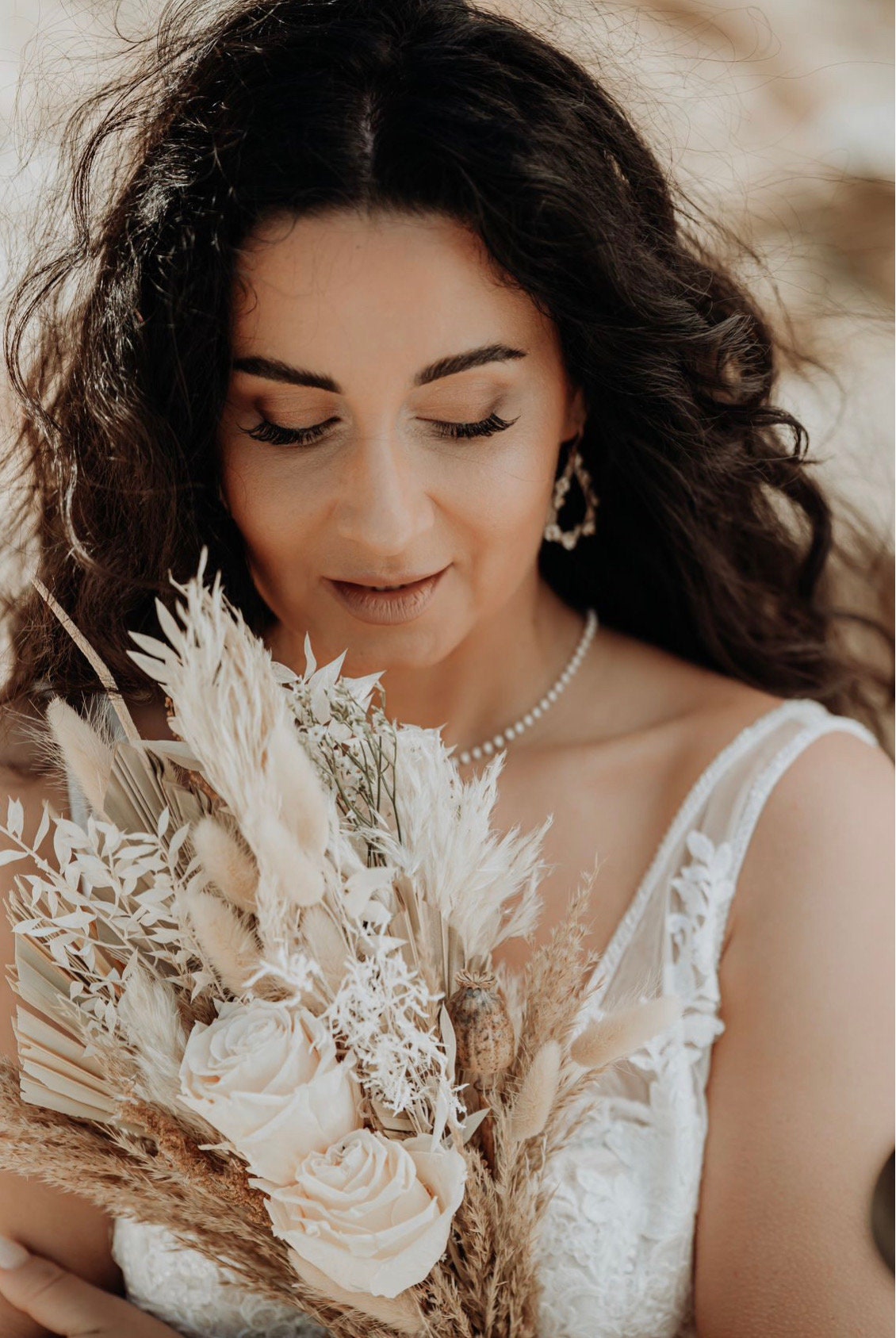 Orecchini da sposa fatti a mano - con pendente a goccia e perle / Gioielli da sposa / Damigella d'onore / Per il matrimonio / Regalo - Italia