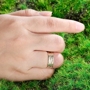 Traumhafter Trauring Vintage Herrenring Trauring Roségold Trauring Silber Herrenring 14k Goldring Jahrestag Geschenk Bild 8