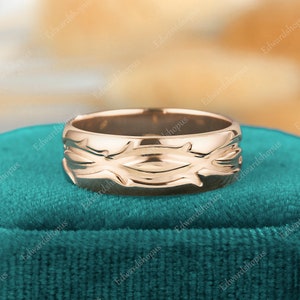 Traumhafter Trauring Vintage Herrenring Trauring Roségold Trauring Silber Herrenring 14k Goldring Jahrestag Geschenk Bild 1