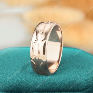 Traumhafter Trauring Vintage Herrenring Trauring Roségold Trauring Silber Herrenring 14k Goldring Jahrestag Geschenk Bild 3