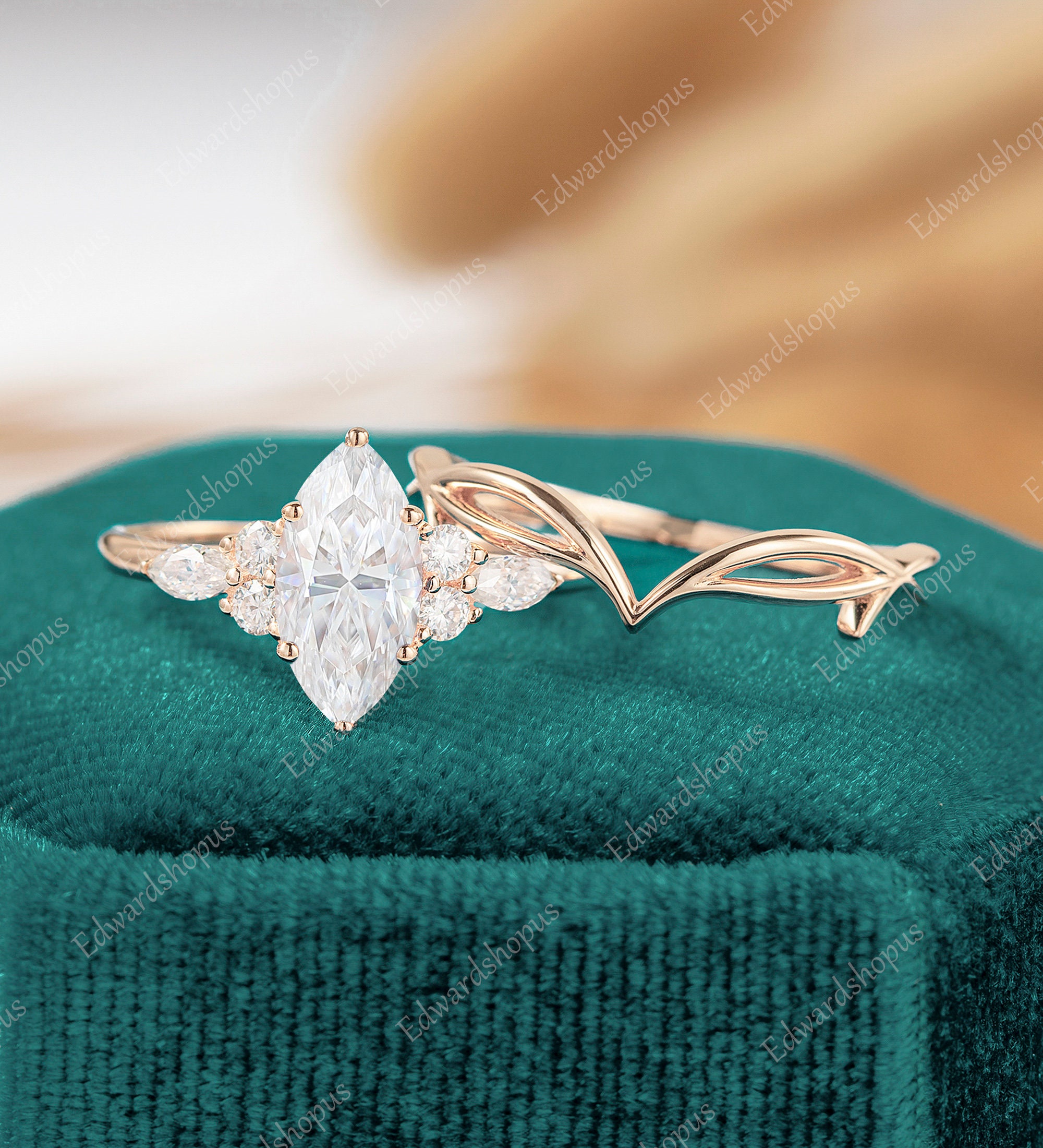 Vintage marquise diamond engagement rings clearance