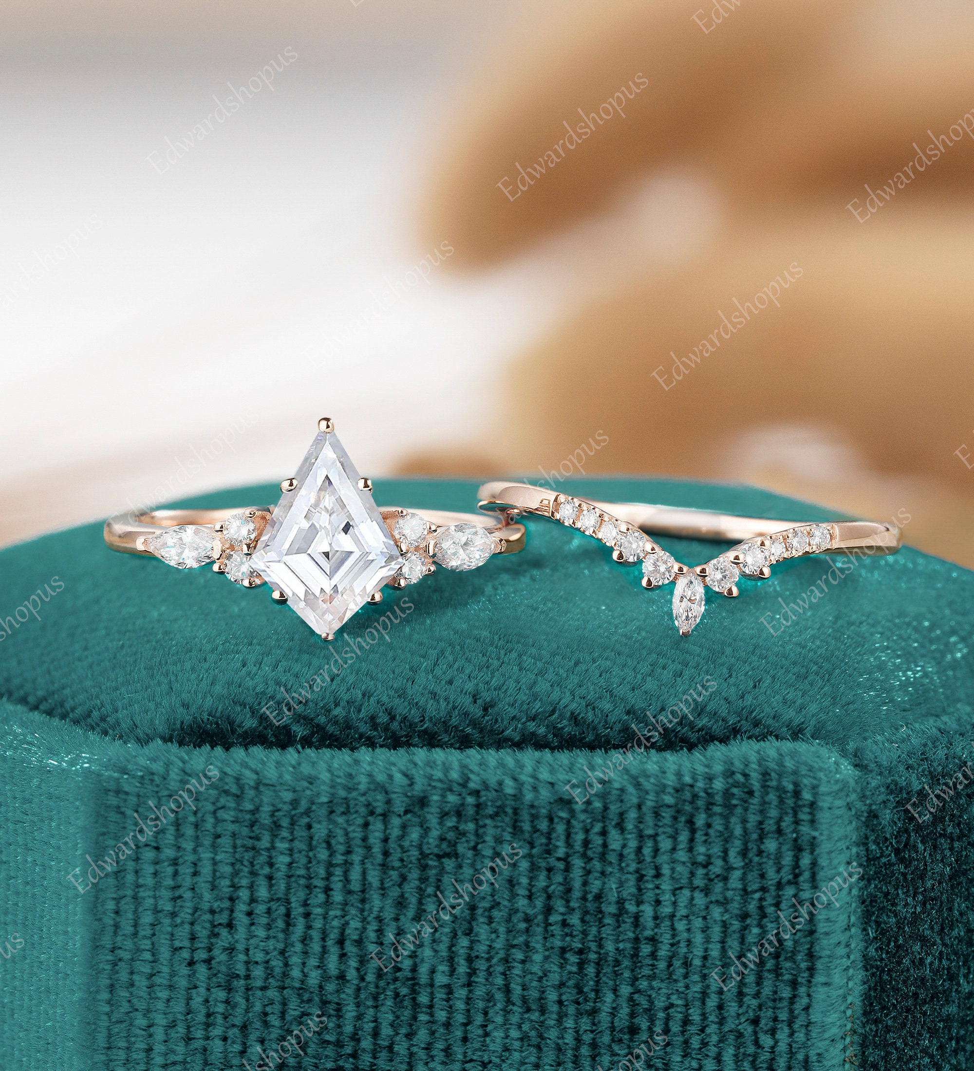 MOISSANITE ゴールドリング 18K RGP印刻 With Certficate Original Solid 18K Gold Moissanite Ring For