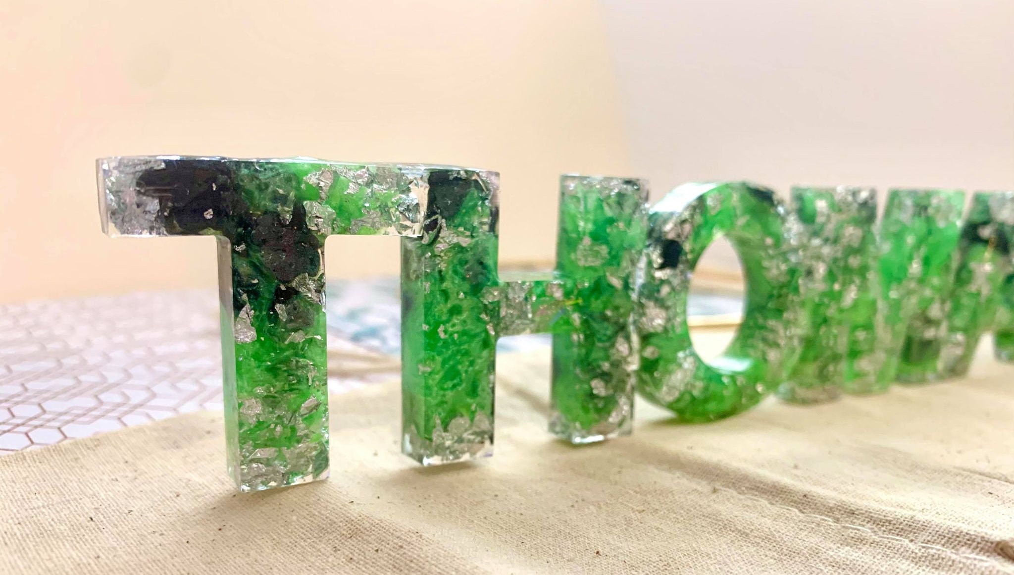 Personal Resin Name Ornament Etsy