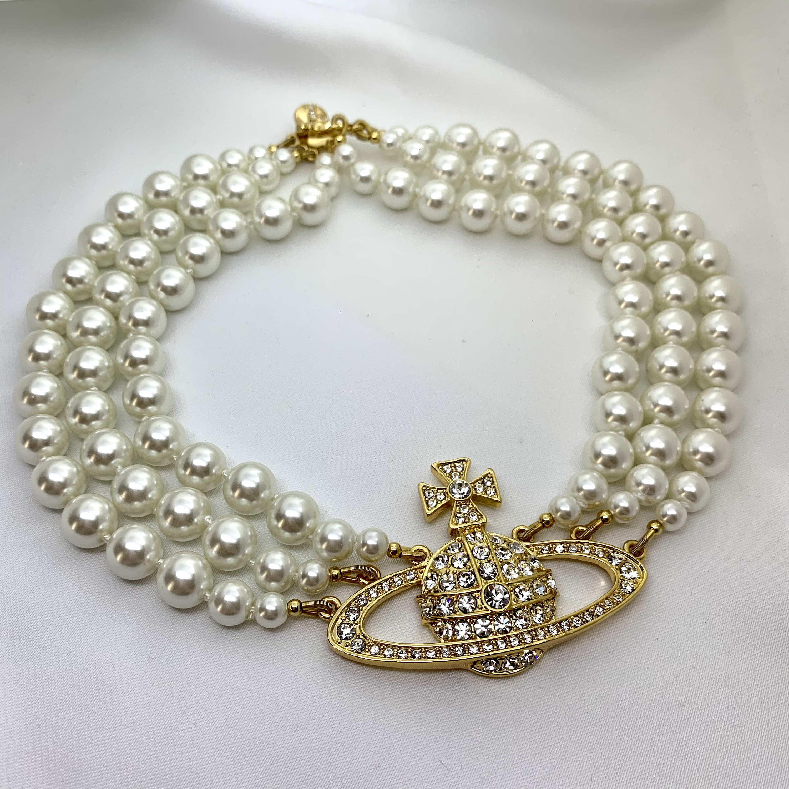 Saturn choker pearl necklace Clearance