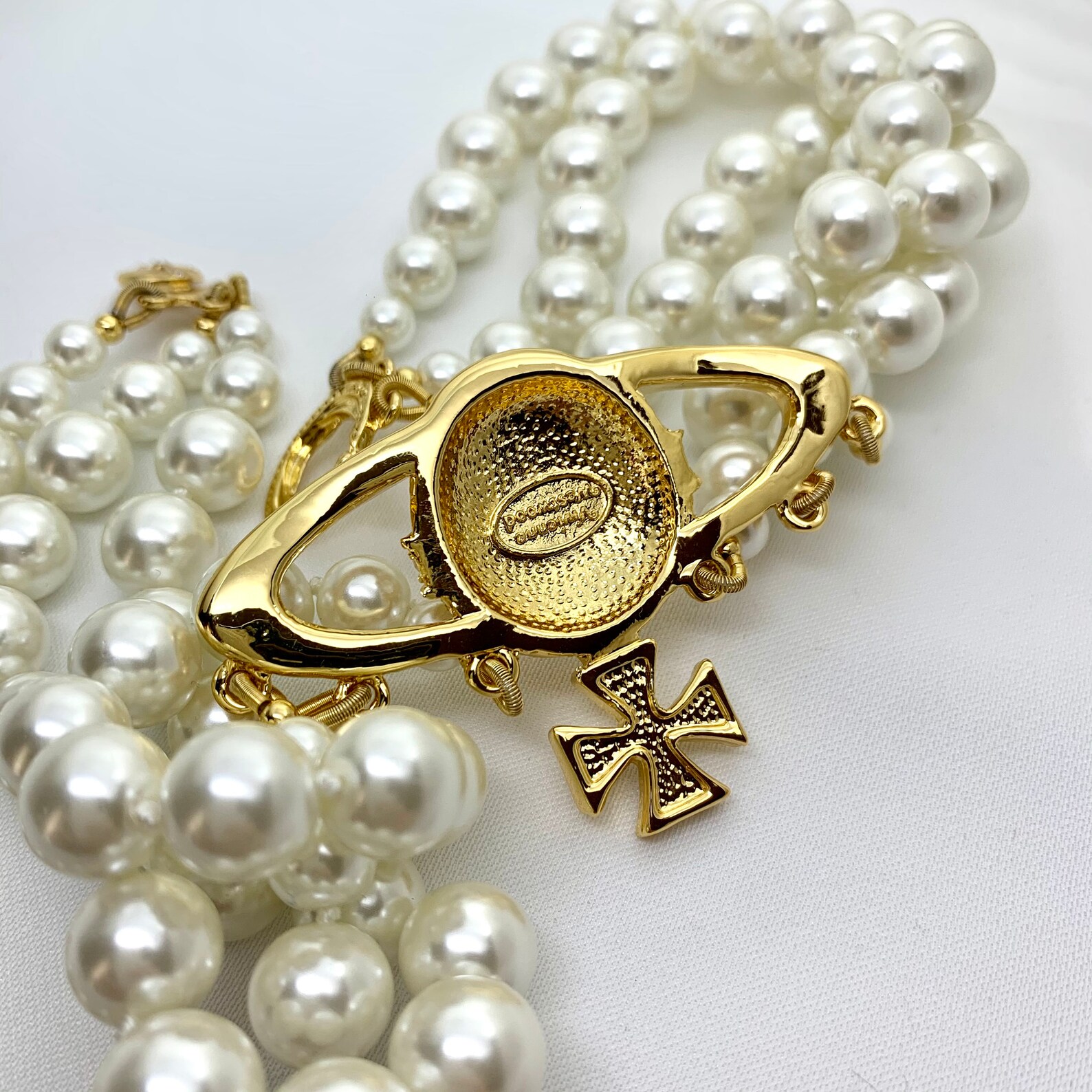 Saturn choker pearl necklace Clearance