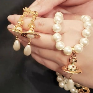 18K Gold Pearl Orb Earrings image 6