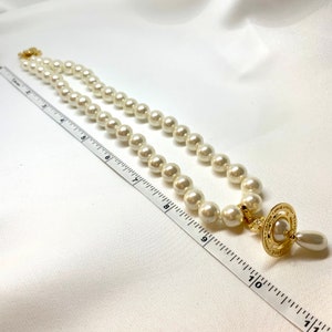 18K Gold Pearl Orb Choker Necklace image 5