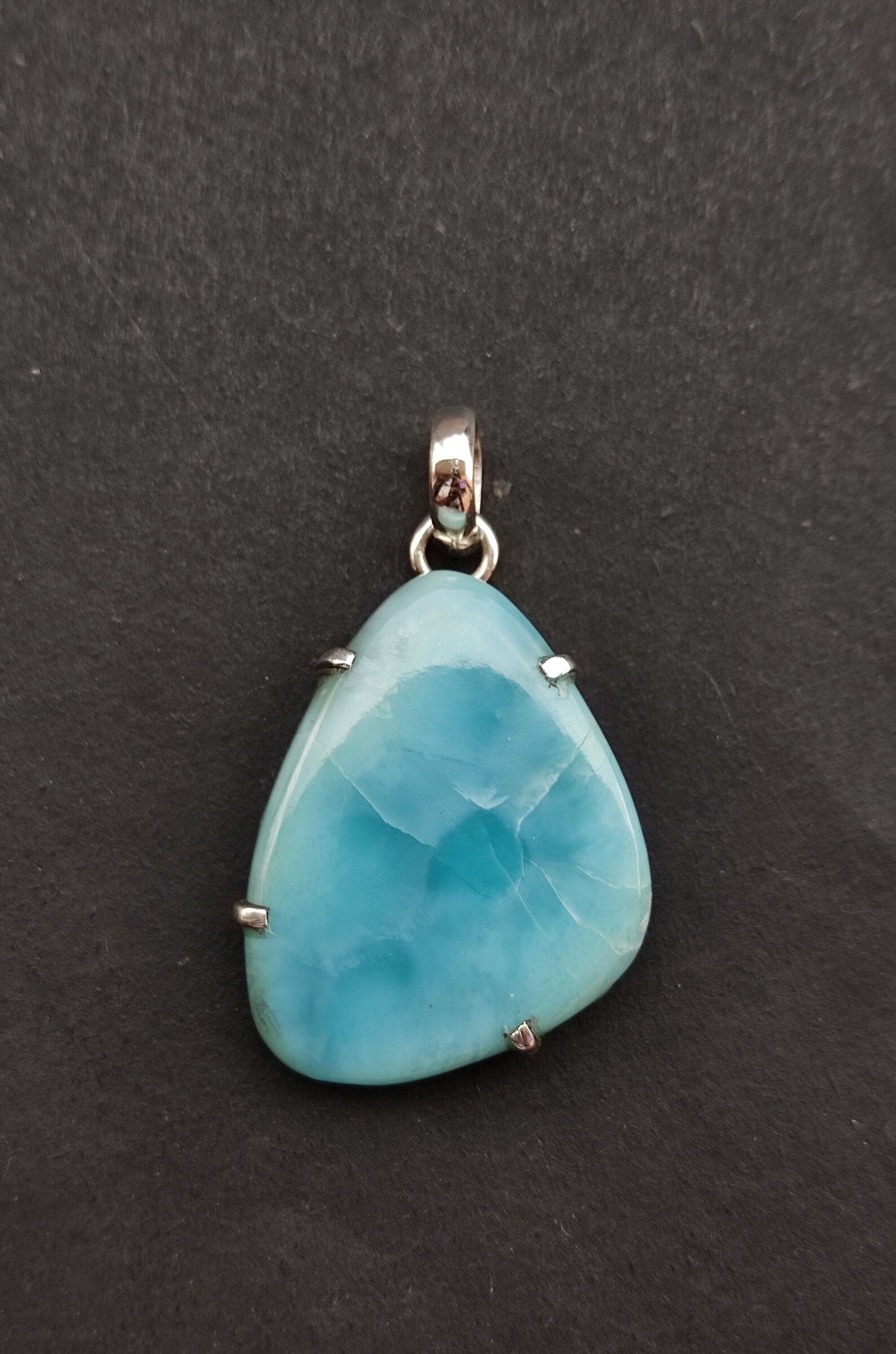 Natural Rare Larimar Gemstone Pendant Solid 925sterling Etsy UK