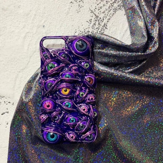 Purple Venom & The Eyes Handmade Designer iPhone Case For All iPhone Models