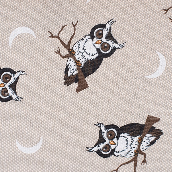 Owls - Kautz fabric in linen look