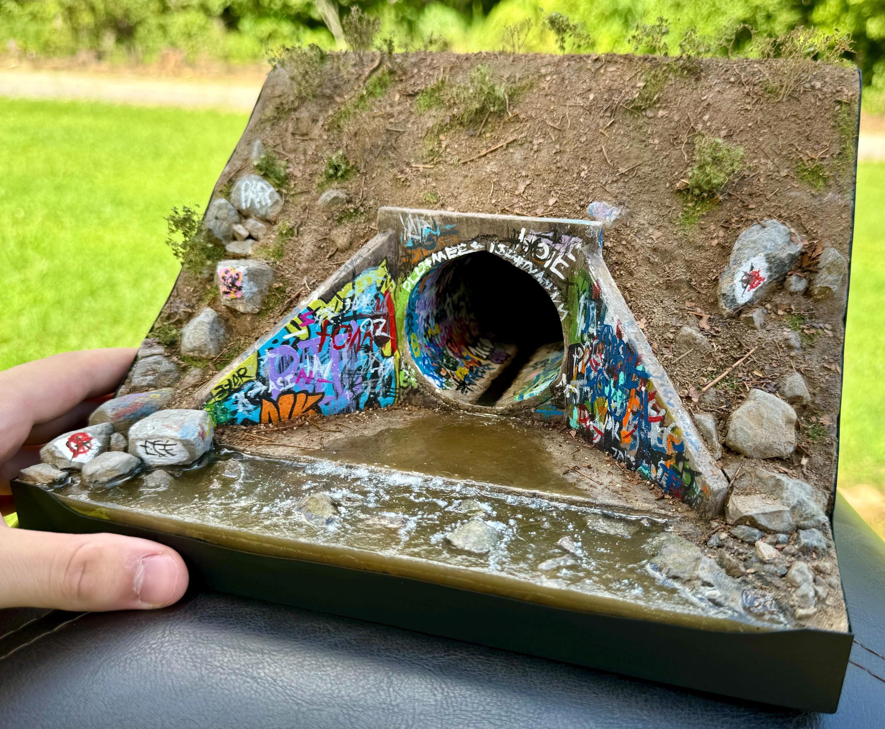 ☆ Diorama Art Graffiti Sewer Tunnel Diorama - Etsy