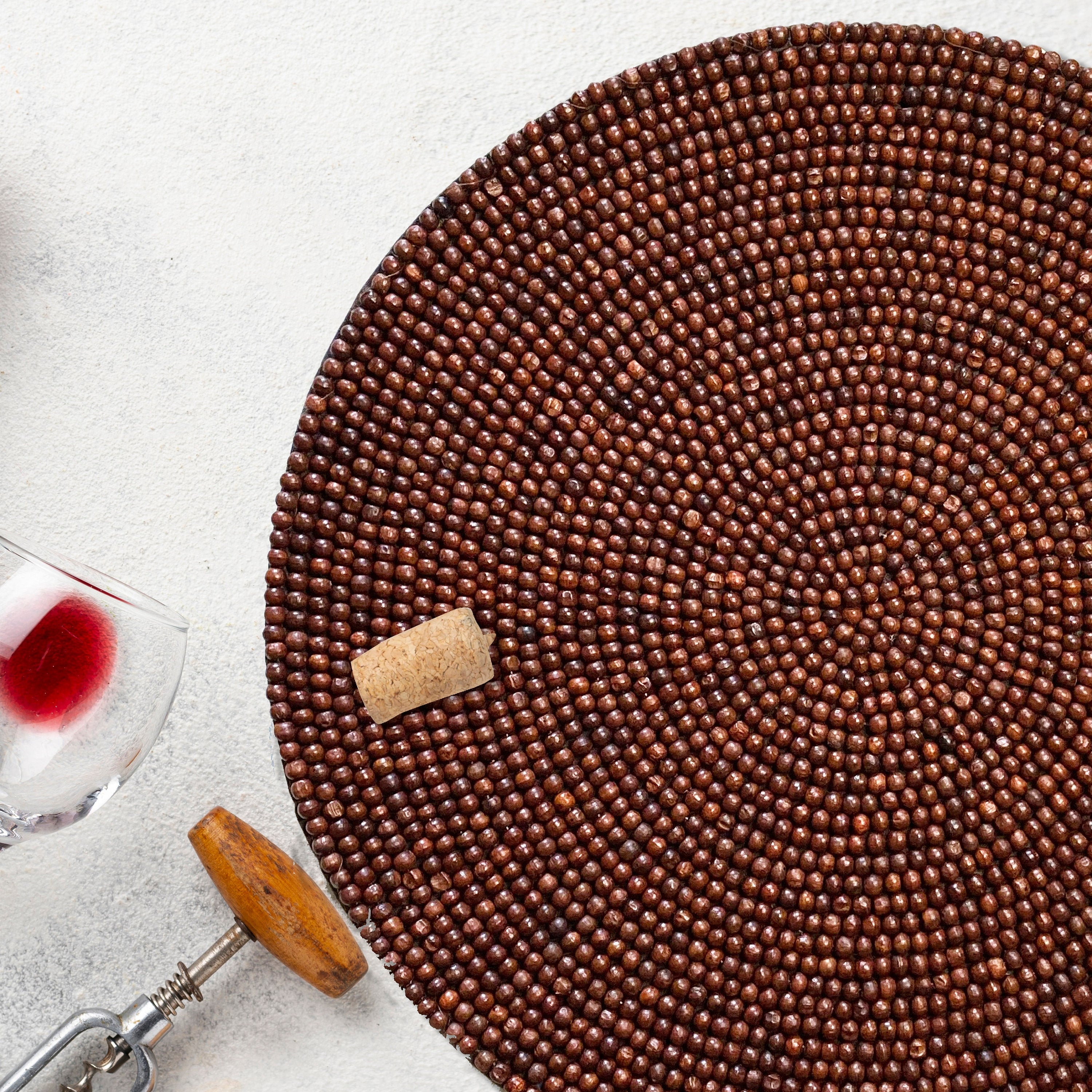 Set of 2 Handmade Vegan Eco Friendly Placemat Wooden Beaded Etsy UK