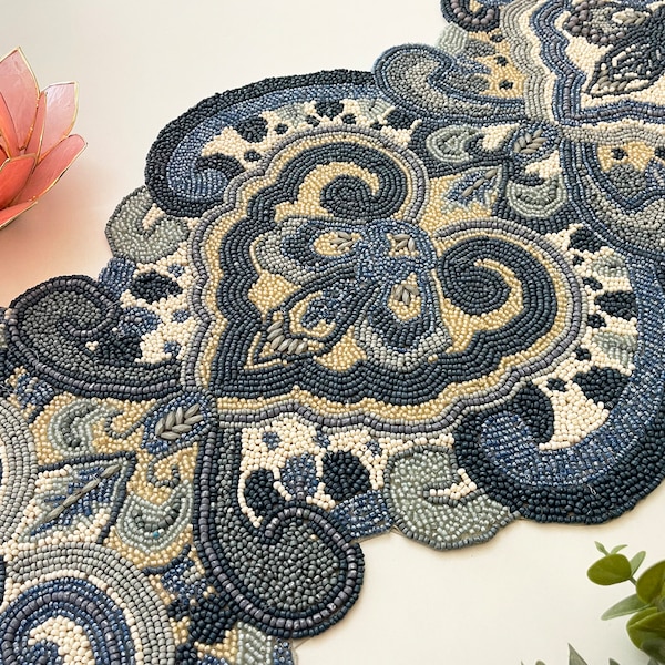 Grey Table Runner Etsy