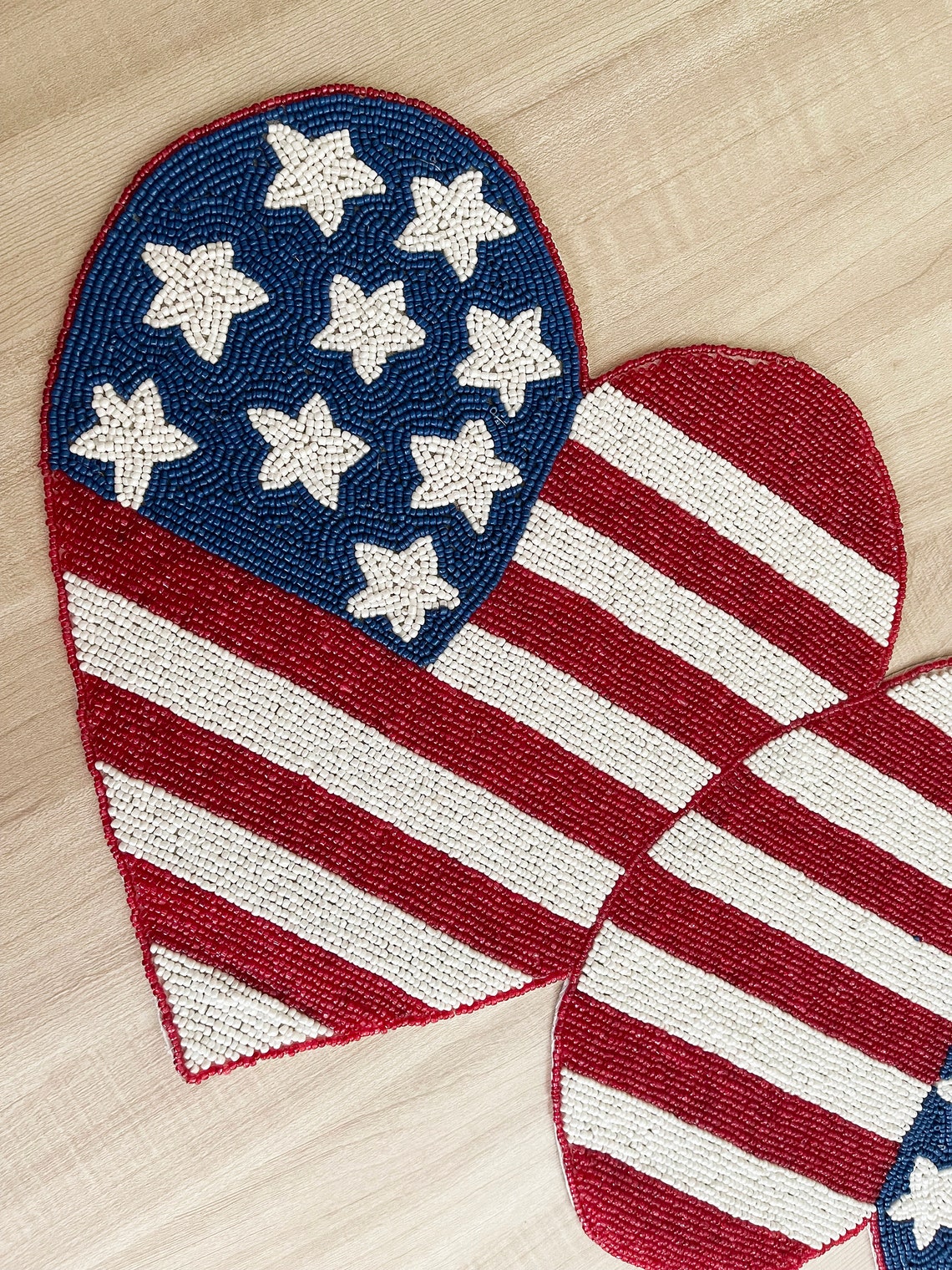 4th July Independence Day Beaded Table Runner/placemats Etsy