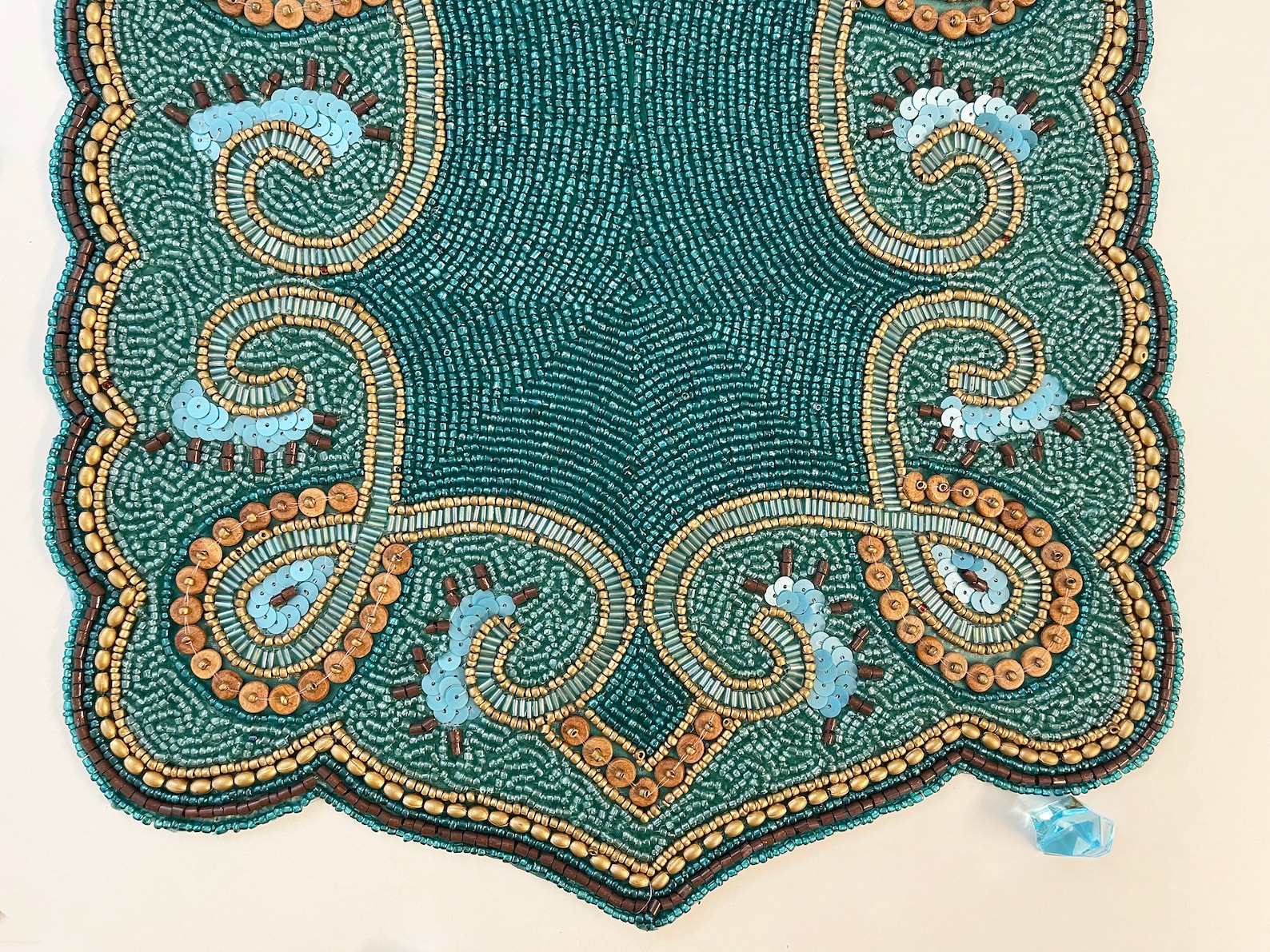 Handmade Bead Table Runner Beaded Runner 13x48inch Etsy