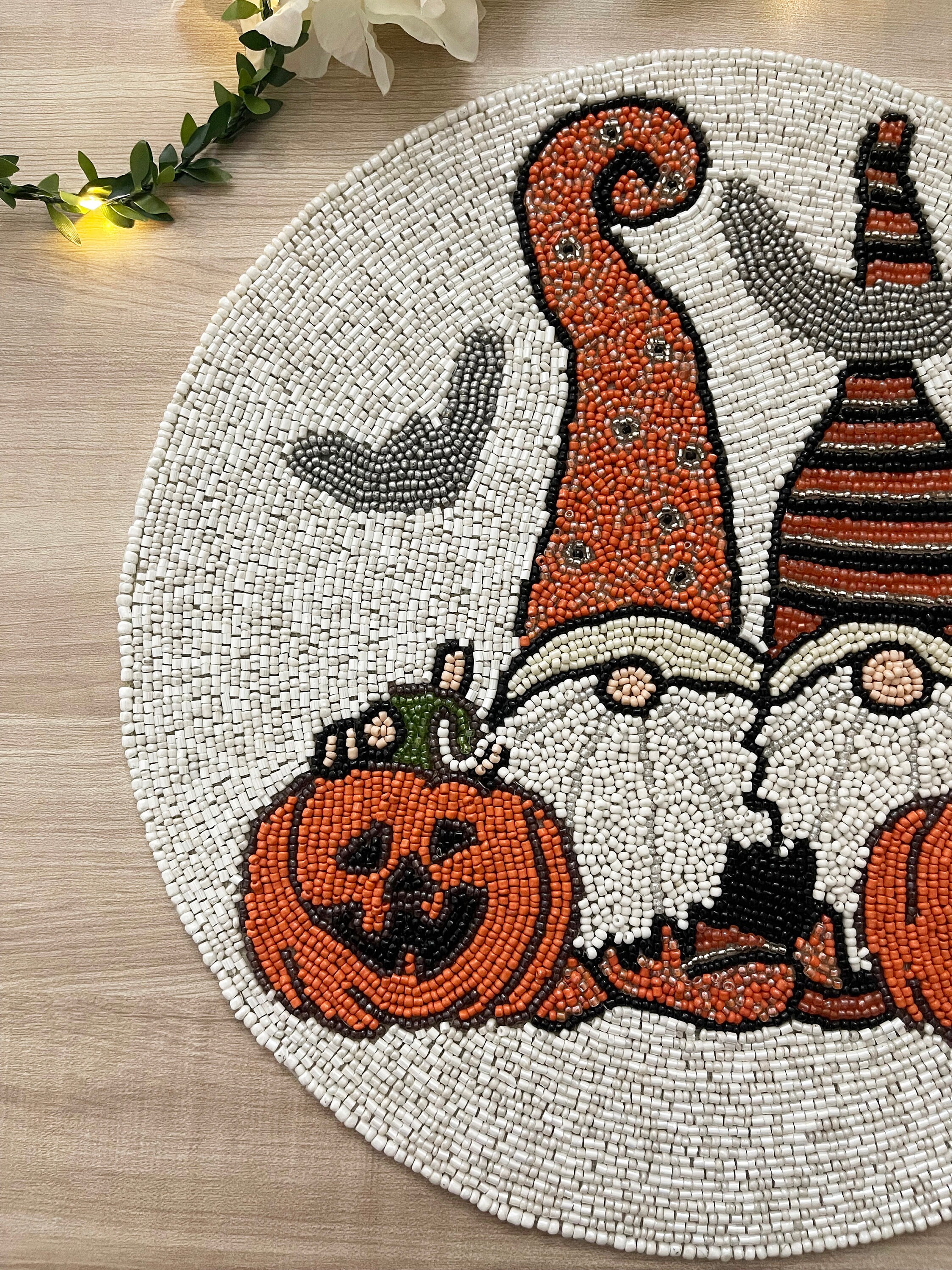 Halloween Handmade Beaded Placemat Tablemat 14 Inch - Etsy