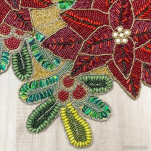 Christmas Handmade Poinsettia Table Runner and Placemats - Etsy