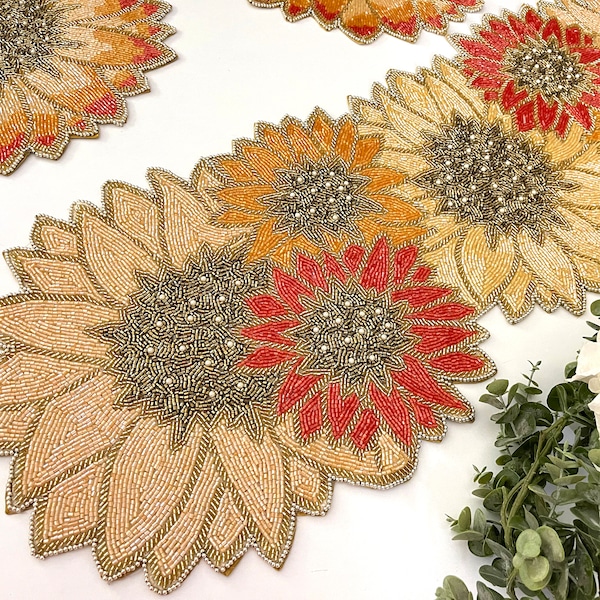 Beaded Table Runner and Placemat Etsy