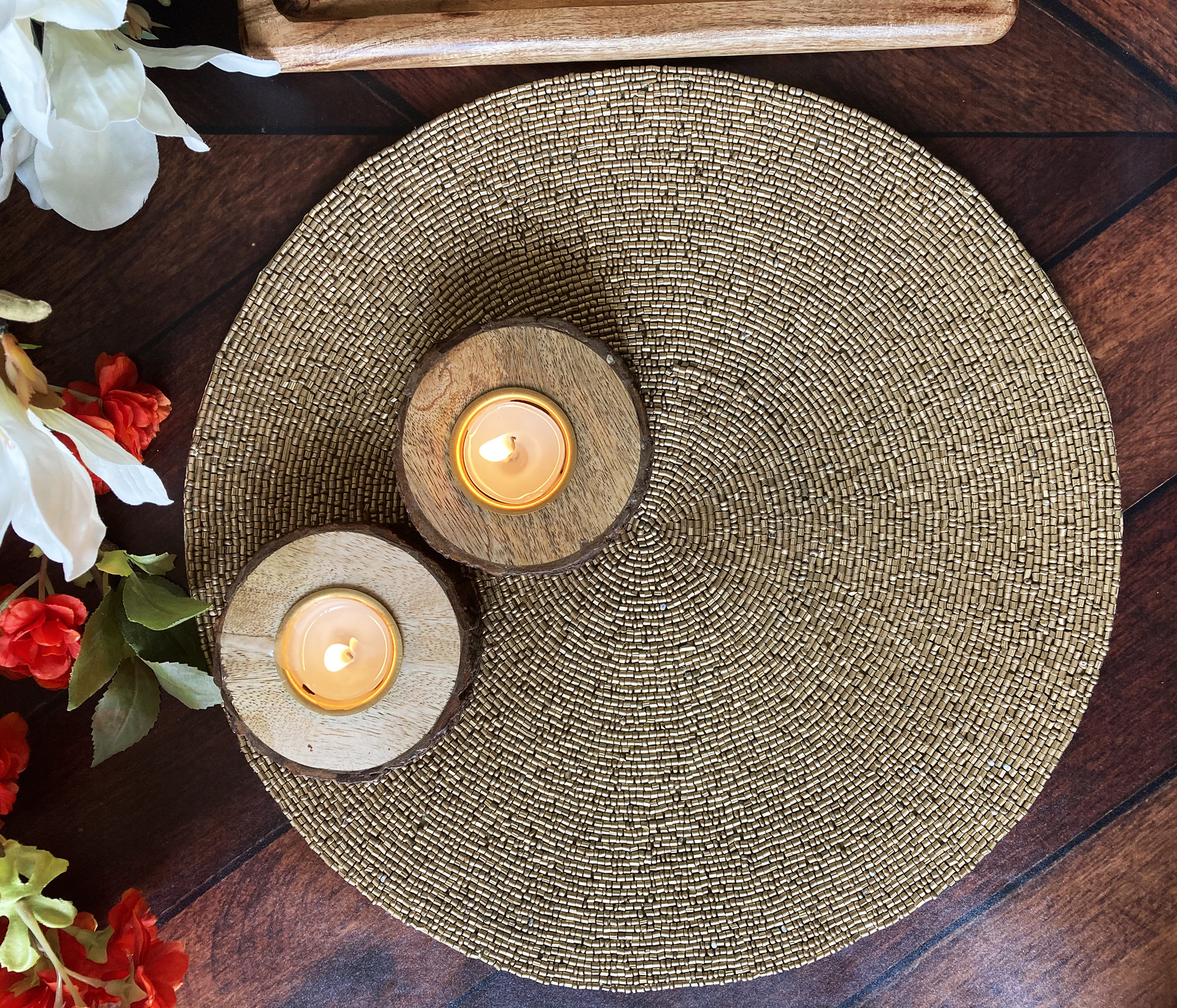 Handmade Bead Placemat Living Room Table Decoration Dining Etsy