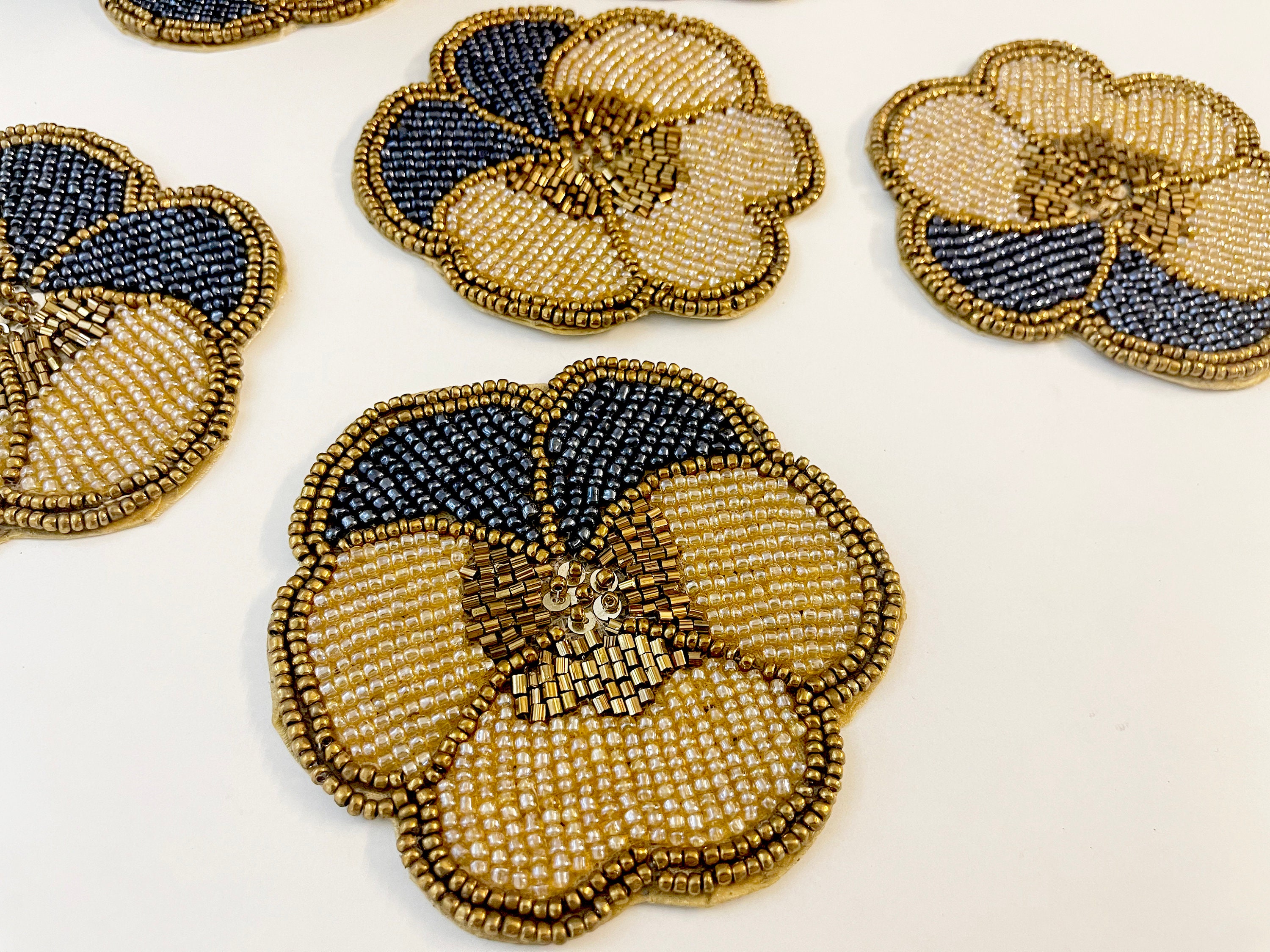 Coasters set of 4/6 drink coasters beaded coasters gift for Etsy