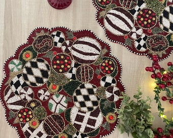 Runner da tavola con perline in stile boho, 91,4 cm, eleganti