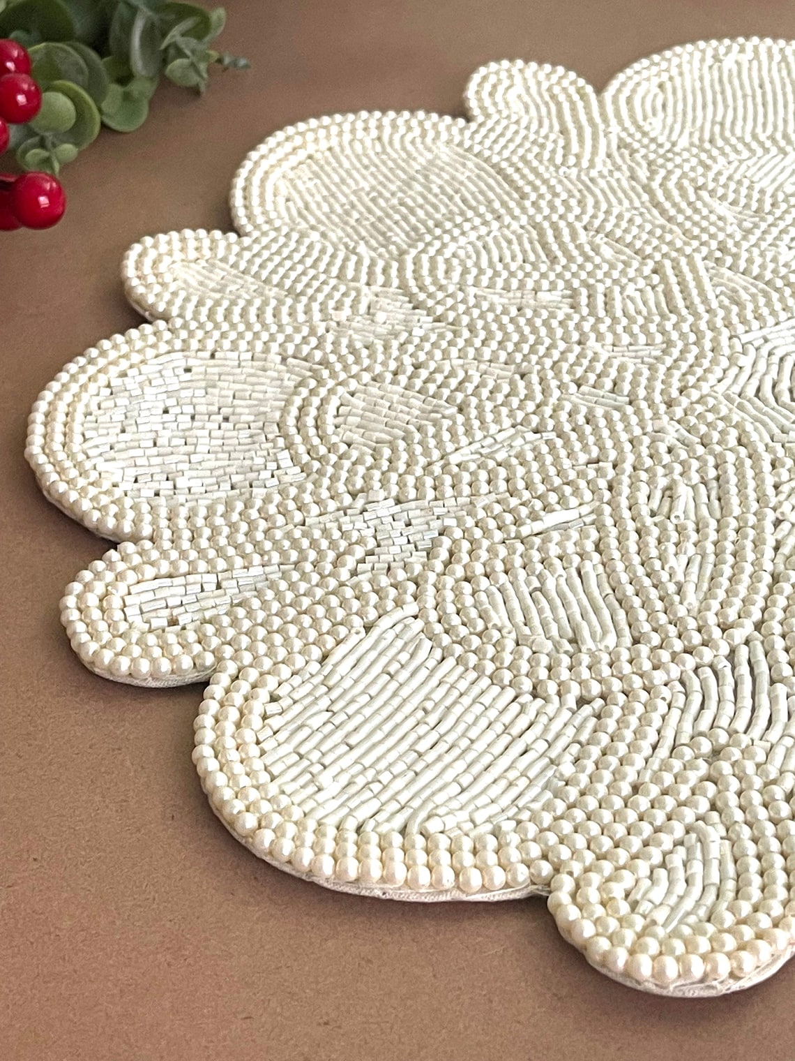 Handmade placemat living room table decoration beaded Etsy