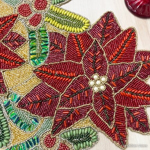 Christmas Handmade Poinsettia Table Runner and Placemats - Etsy
