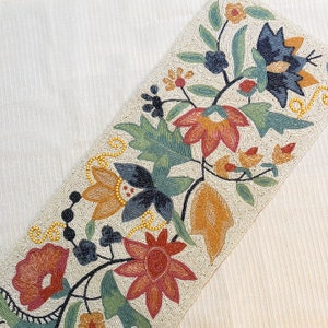 Handmade Beaded Table Runner: Spring Floral Design (13x36 Inch) - Etsy