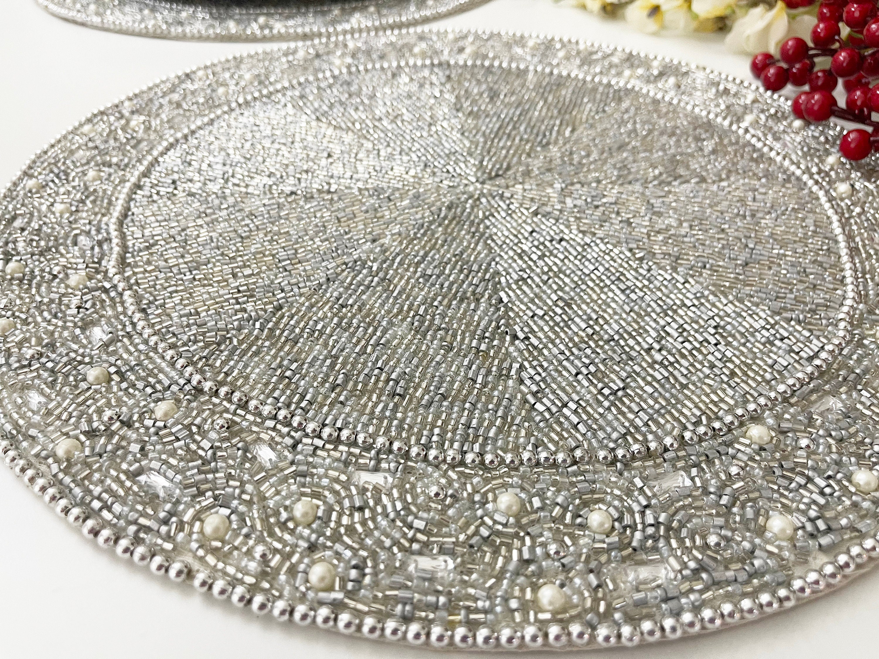 Luxury Handmade bead placemat living room table decoration Etsy.de