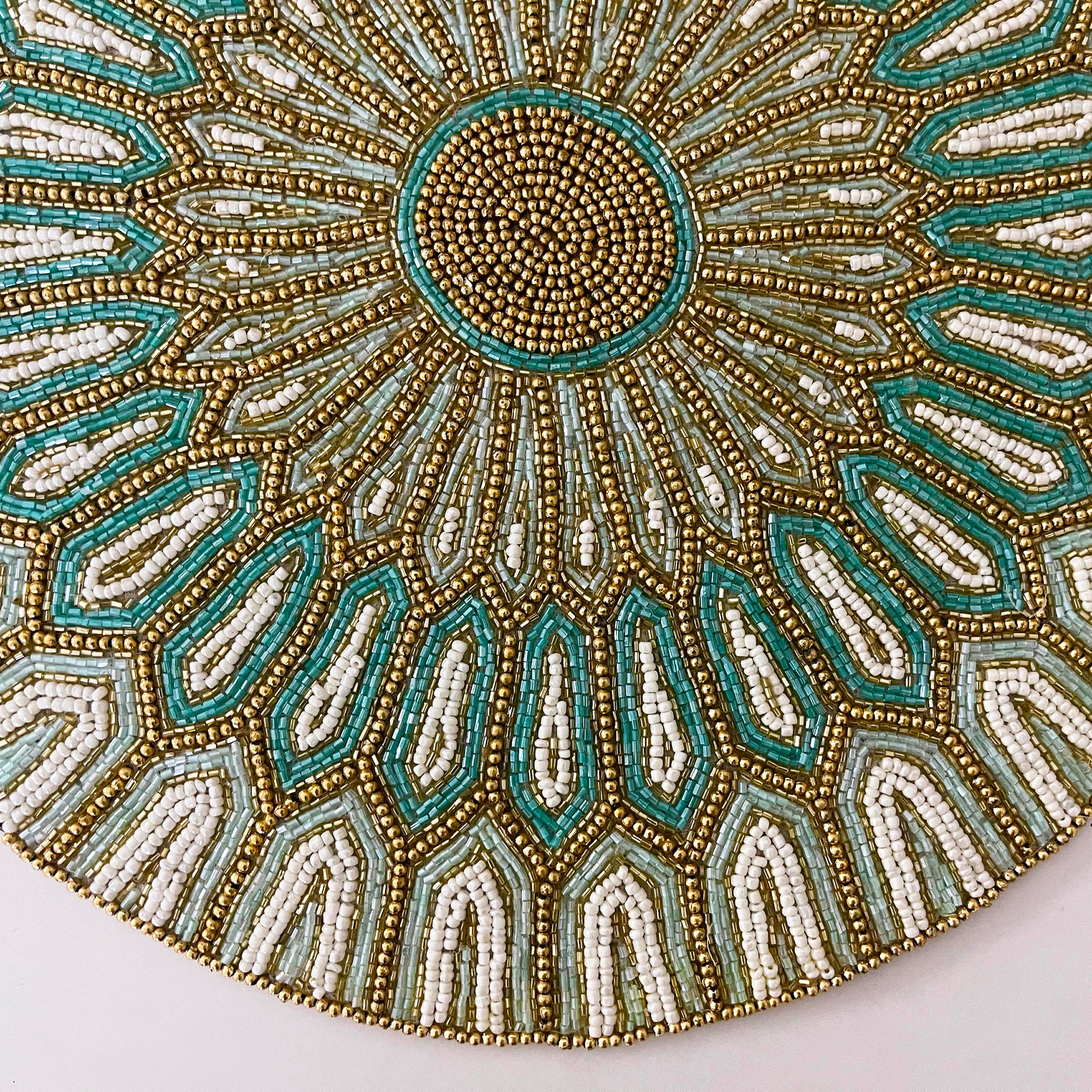 Luxury Handmade Bead Placemat Table Decoration Beaded Etsy