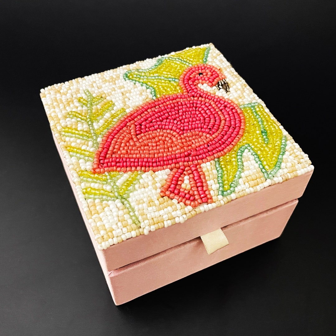 Handmade Beaded Jewellery Box Travel Gift Gift for Her Etsy