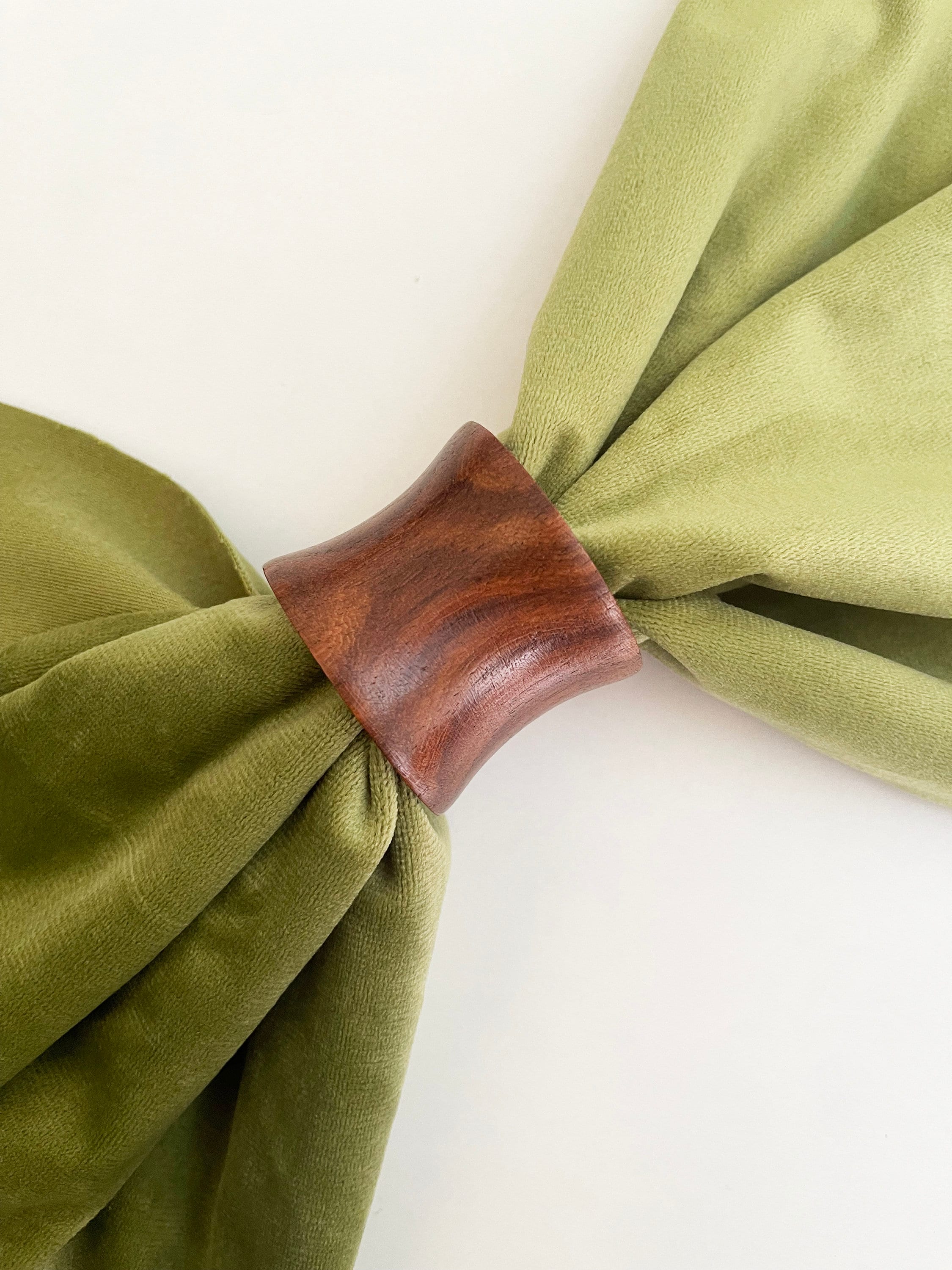 Set Di 8 Portatovaglioli In Legno Naturale, Diametro 5 Cm (interno 3,8 Cm), Per Matrimoni, Feste, Natale, Ringraziamento - 3