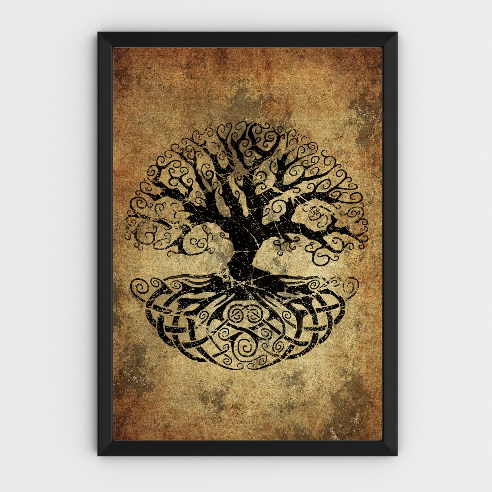 YGGDRASIL WORLD TREE Poster Wall Art Viking Art Norse Art Etsy