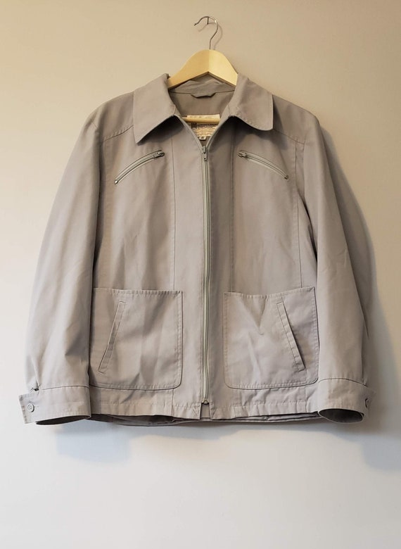 Blouson Style Gray London Fog Light Jacket 1980s