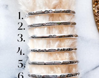 Hand Stamped Stacking Cuffs - Bestseller - Western - Stacker Cuff