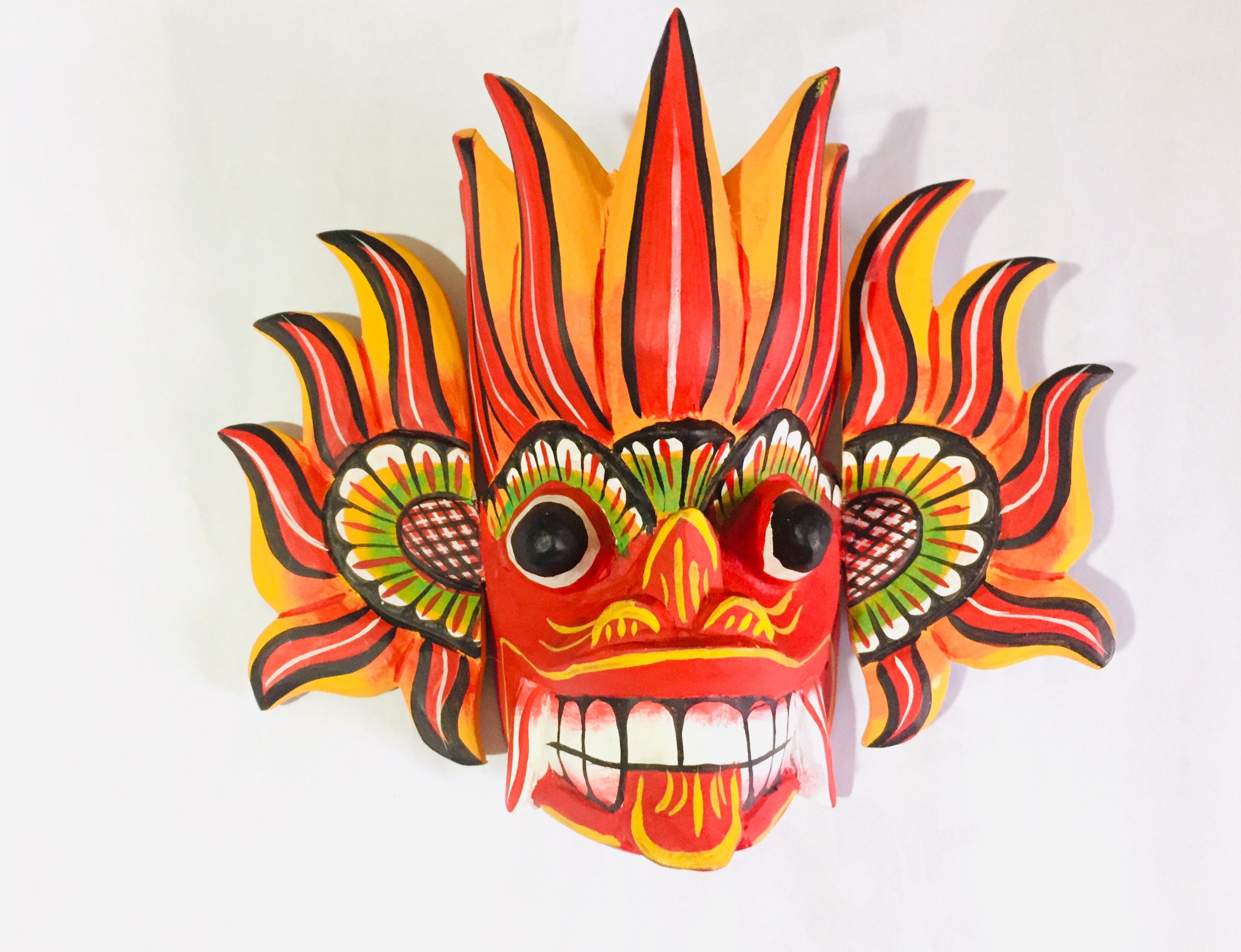 Sri Lankan mask / Traditional mask / Wooden Masks Etsy