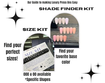Kit d'introduction Press On Nail : outil de recherche de taille et de couleur de base