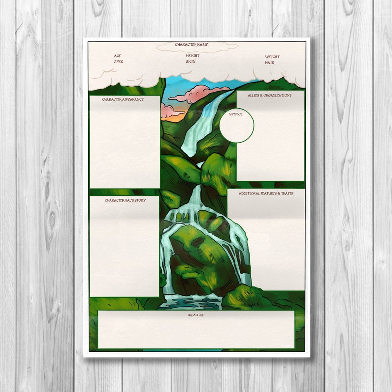 Nature dnd character sheet 5e druid character sheet printable pdf